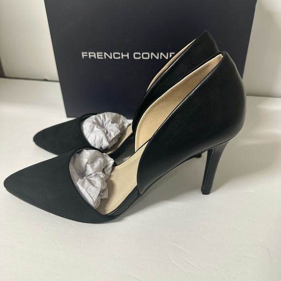 French Connection D’orsay Black Stiletto Heels Size 9 - Picture 3 of 7